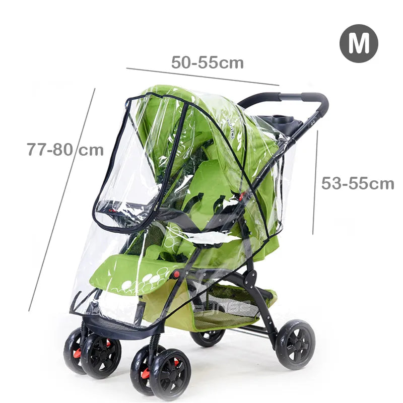 Premium EVA Stroller Rain Cover - Universal Fit, Breathable & Safe