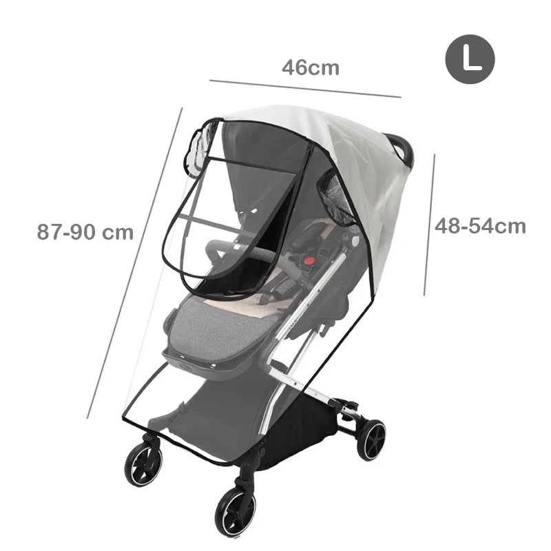 Premium EVA Stroller Rain Cover - Universal Fit, Breathable & Safe